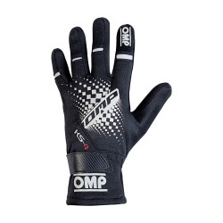 Guanti da karting OMP KS-4 (cuciture interne), nero