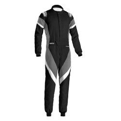 Tuta da corsa omologata FIA SPARCO Victory, nero/grigio/bianco