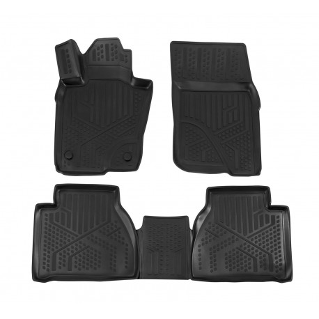 Per modello specifico Rubber car floor mats for MERCEDES X - Class Pick up 2017-up | race-shop.it