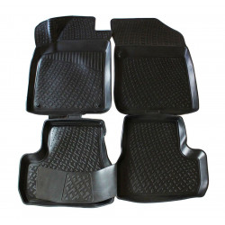 Rubber car floor mats for CITROEN C3 II 2009-2016