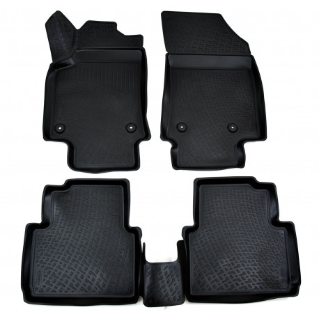 Per modello specifico Rubber car floor mats for OPEL Crossland X 2017-up | race-shop.it