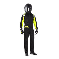 Tuta da corsa SPARCO Rookie, nero/giallo