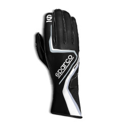 Guanti da karting Sparco RECORD WP (cuciture esterne), nero/grigio