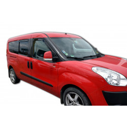Window deflectors for FIAT DOBLO II 5D 2010-up (+OT) 4pcs (front+rear)