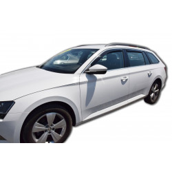 Window deflectors for SKODA SUPERB III 5D 2015-up (+OT) (COMBI) 4pcs (front+rear)