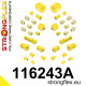 Silentblock in poliuretano STRONGFLEX - 116243A: Full suspension bush kit SPORT | race-shop.it