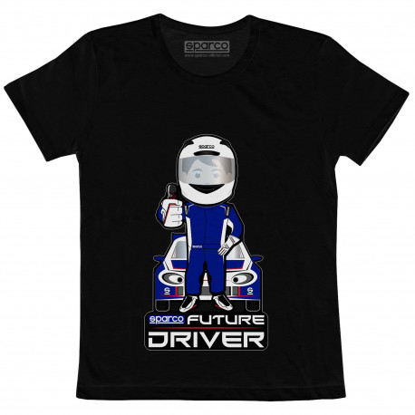 Magliette T-shirt da bambino SPARCO Future Driver, nero | race-shop.it