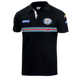 Polo da uomo SPARCO MARTINI RACING Replica, nero
