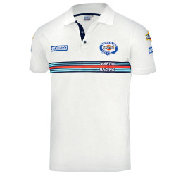 Polo da uomo SPARCO MARTINI RACING Replica, bianco