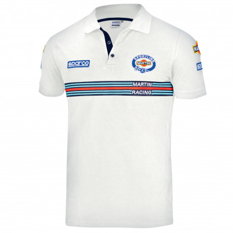 Magliette Polo da uomo SPARCO MARTINI RACING Replica, bianco | race-shop.it