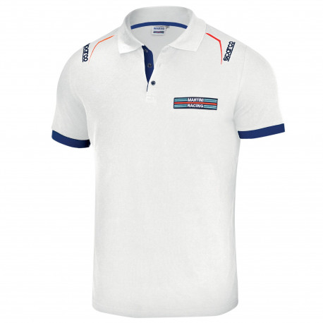 Magliette Sparco MARTINI RACING men`s polo shirt - white | race-shop.it