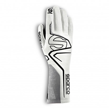 Guanti Guanti da gara omologati FIA Sparco LAP (cuciture esterne), bianco/nero | race-shop.it