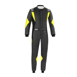 Tuta da corsa omologata FIA SPARCO SUPERLEGGERA (R564), grigio/giallo