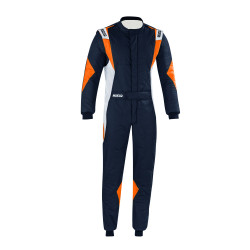 Tuta da corsa omologata FIA SPARCO SUPERLEGGERA (R564), blu/bianco/arancione