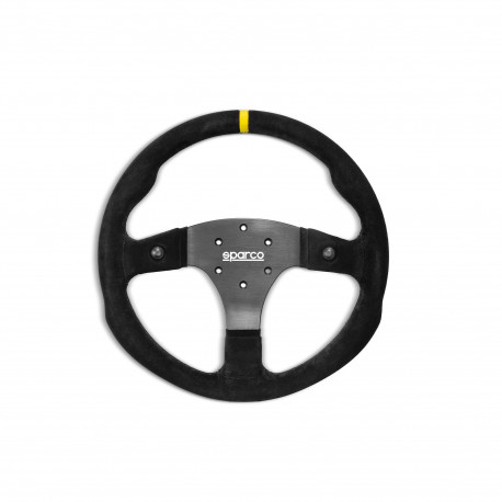 Volanti Volante sportivo a 3 razze Sparco R350 B, 350mm, pelle scamosciata, piatto, nero/giallo | race-shop.it