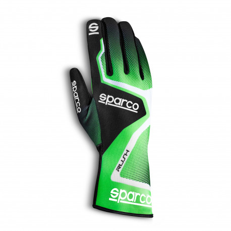 Guanti Guanti da karting Sparco RUSH (cuciture interne), nero/verde | race-shop.it