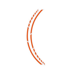 Foliatec strisce decorative per cerchi di moto, arancione
