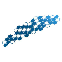 Adesivo Cardesign HEXAGON, 130x32cm, blu