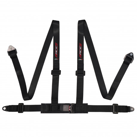 Cinture di sicurezza e accessori Cinture di sicurezza sportive a 4 punti omologate ECE RACES 2" (50mm), nero | race-shop.it