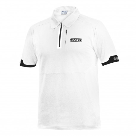 Magliette Polo Shirt Sparco Polo Zip white | race-shop.it