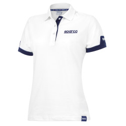 Polo Sparco LADY CORPORATE bianco