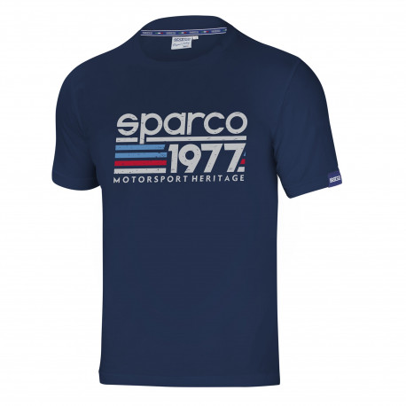 Magliette T-shirt Sparco 1977 blu | race-shop.it