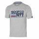 T-shirt SPARCO 1977, grigio