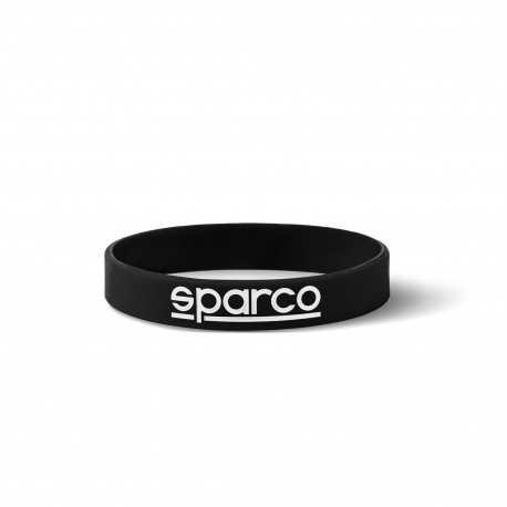 Rubber wrist band SPARCO braccialetto in silicone nero | race-shop.it