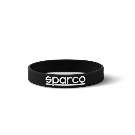 Rubber wrist band SPARCO silicone bracelet black | race-shop.it