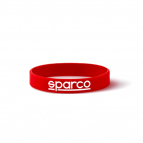 Rubber wrist band SPARCO silicone bracelet red | race-shop.it