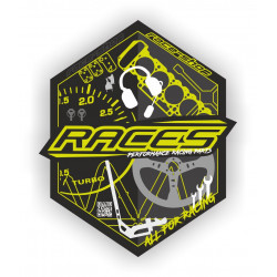 Sticker race-shop Hexagon