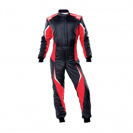 Tute Tuta da corsa omologata FIA OMP Tecnica EVO, nero/rosso | race-shop.it