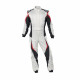 Tuta da corsa omologata FIA OMP Tecnica EVO, bianco/nero