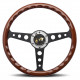 Volanti Volante sportivo a 3 razze MOMO INDY HERITAGE, 350mm, legno, calice 37mm, marrone/nero | race-shop.it