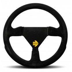 Volante sportivo a 3 razze MOMO MOD.11, 280mm, pelle scamosciata, piatto, nero