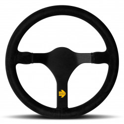 Volante sportivo a 3 razze MOMO MOD.31, 340mm, pelle scamosciata, piatto, nero