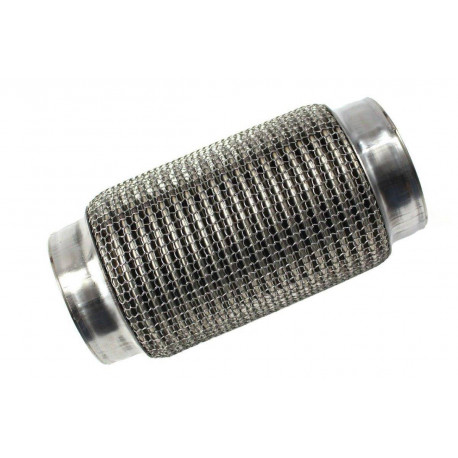 Exhaust flex pipe (SS304 reinforced) Tubo flessibile di scarico PRO 100x51mm, acciaio inossidabile | race-shop.it