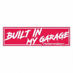 Sticker race-shop "Built in my garage"