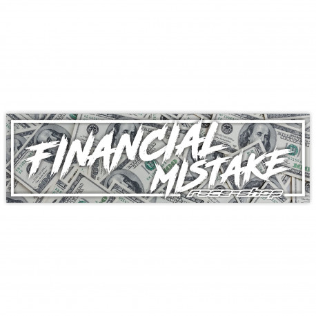 Adesivi Sticker race-shop Financial Mistake | race-shop.it