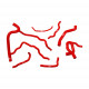 Tubi in silicone per radiatore - kit XTREM MOTORSPORT silicone cooling hoses for Renault 19 16S phase 1 | race-shop.it