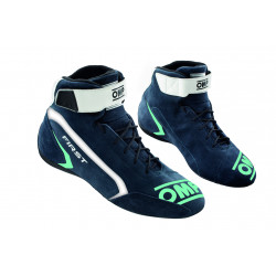 Scarpe da corsa omologate FIA OMP FIRST, blu navy/tiffany