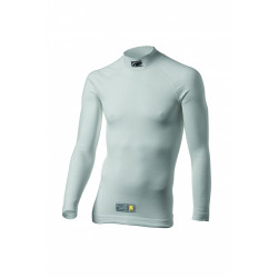 Maglia ignifuga a maniche lunghe omologata FIA OMP TECNICA EVO, bianco