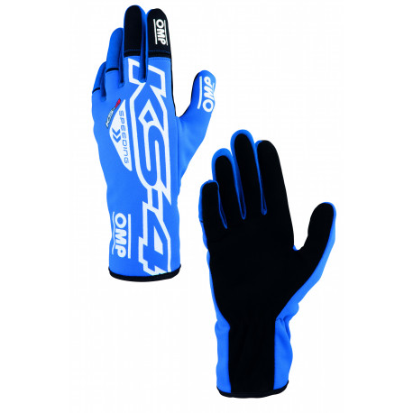 Guanti Guanti da gara OMP KS-4 ART my2023 (cuciture interne) blu/bianco | race-shop.it