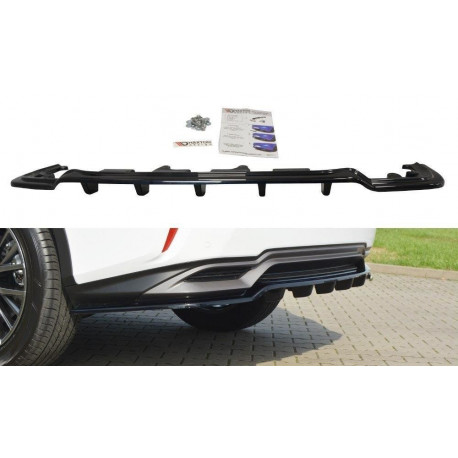 Body kit e accessori visivi SPLITTER POSTERIORE CENTRALE Lexus RX Mk4 H (con barre verticali) | race-shop.it