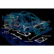 Strutbars (montanti) Honda Civic EK 96-00 3D/HB UltraRacing Barra posteriore del montante C (C-Pillar) | race-shop.it