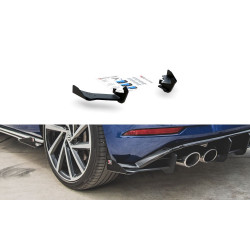 MAXTON DESIGN Racing Durability splitter laterali posteriori + alette per VW Golf 7 R Facelift + flaps