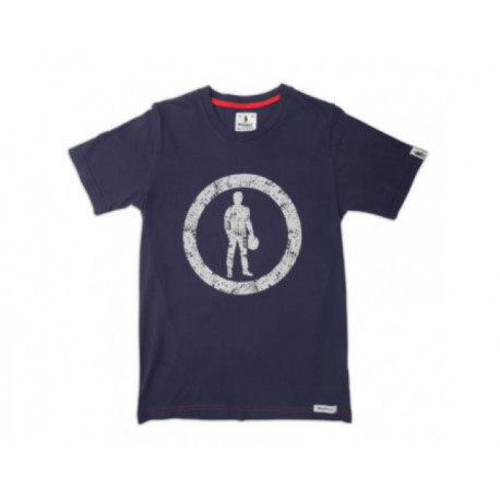 Magliette OMP racing spirit t-shirt ICON IN CIRCLE blu navy | race-shop.it