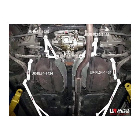Strutbars (montanti) Mitsubishi EVO X UltraRacing 2x a 3 punti Barre posteriori laterali 1425P | race-shop.it