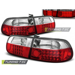 LED FANALI POSTERIORI HONDA CIVIC 09.91-08.95 3D ROSSO BIANCO LED