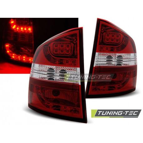 Fari LED FANALI POSTERIORI ROSSO BIANCO per SKODA OCTAVIA II KOMBI 04-12 | race-shop.it